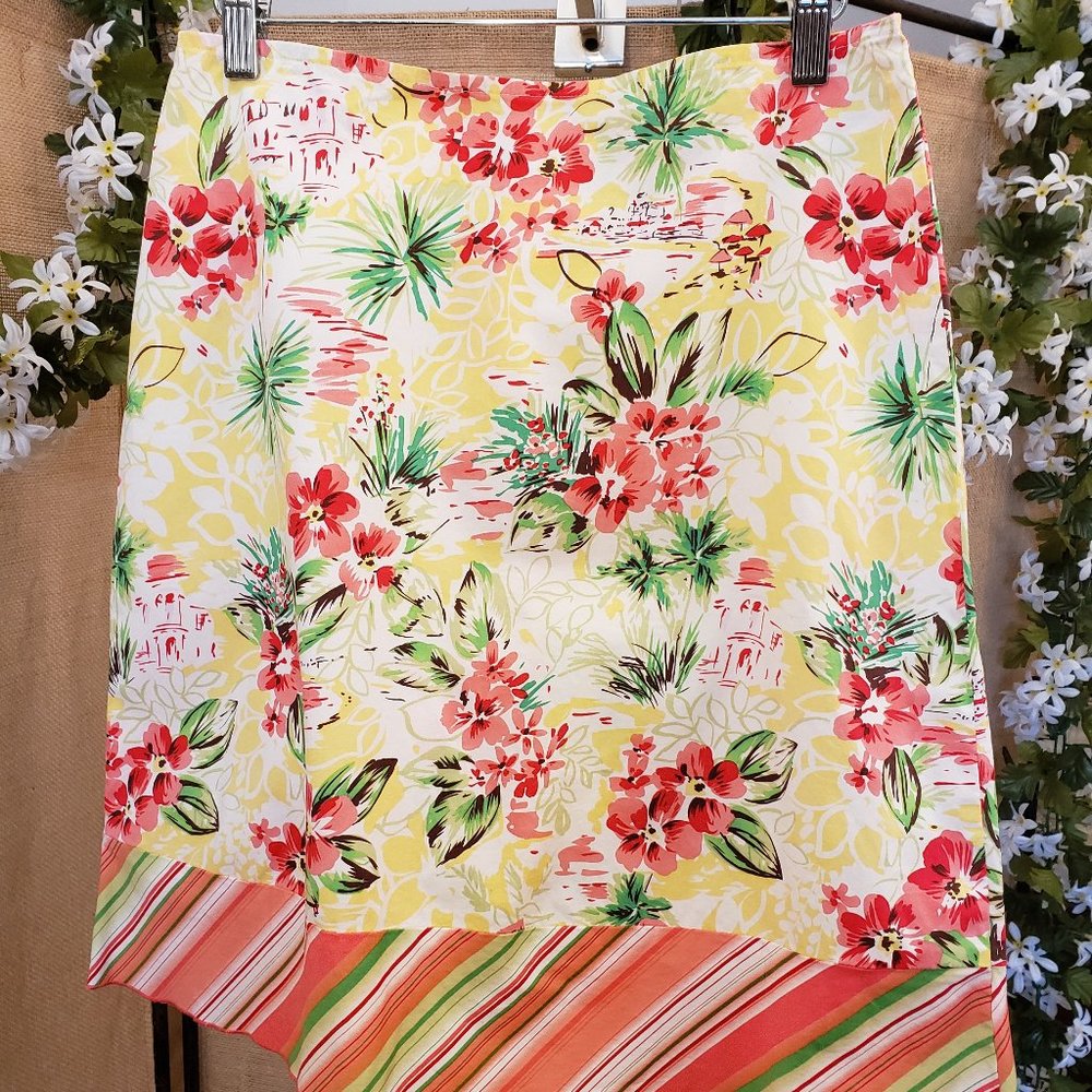 Floral/Stripe Summer Skirt